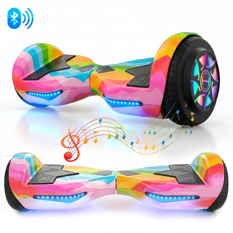 H1 Self Balancing Hoverboard with Bluetooth Music and LED Lights - Multiple Colors