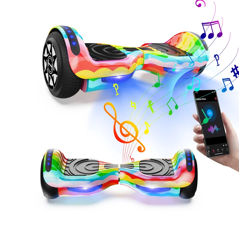 H1 Self Balancing Hoverboard with Bluetooth Music and LED Lights - Multiple Colors