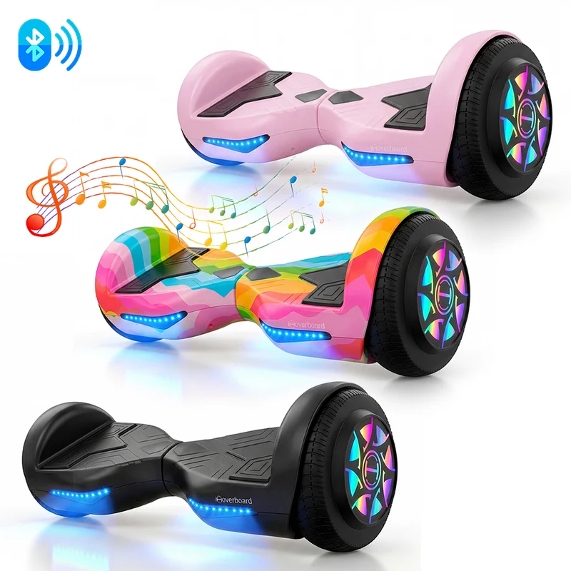 H1 Self Balancing Hoverboard with Bluetooth Music and LED Lights - Multiple Colors