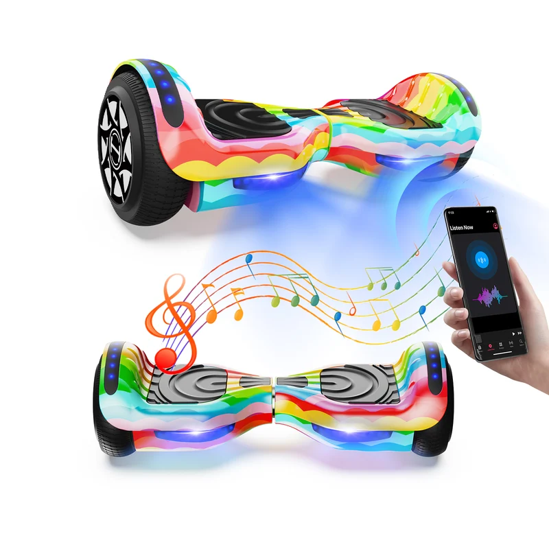 H1 Self Balancing Hoverboard with Bluetooth Music and LED Lights - Multiple Colors