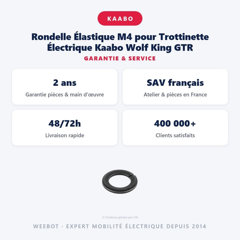 Rondelle Élastique M4 pour Trottinette Électrique Kaabo Wolf King GTR