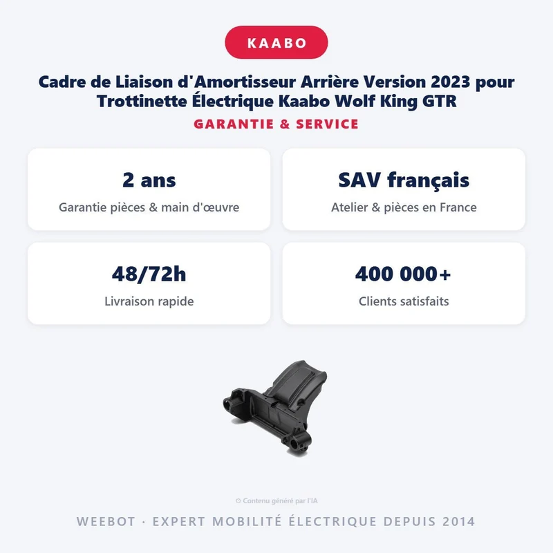 Cadre de Liaison d'Amortisseur Arrière Version 2023 pour Trottinette Électrique Kaabo Wolf King GTR
