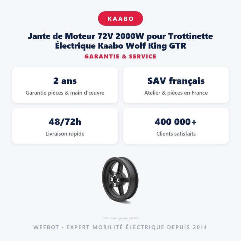 Jante de Moteur 72V 2000W pour Trottinette Électrique Kaabo Wolf King GTR