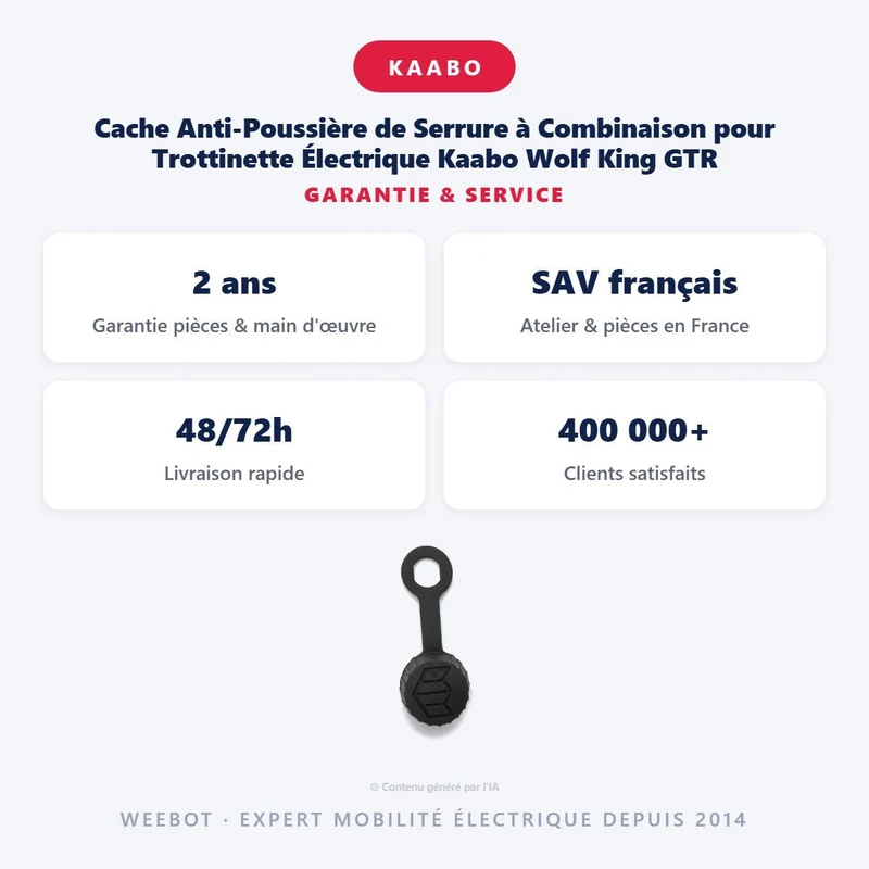 Cache Anti-Poussière de Serrure à Combinaison pour Trottinette Électrique Kaabo Wolf King GTR
