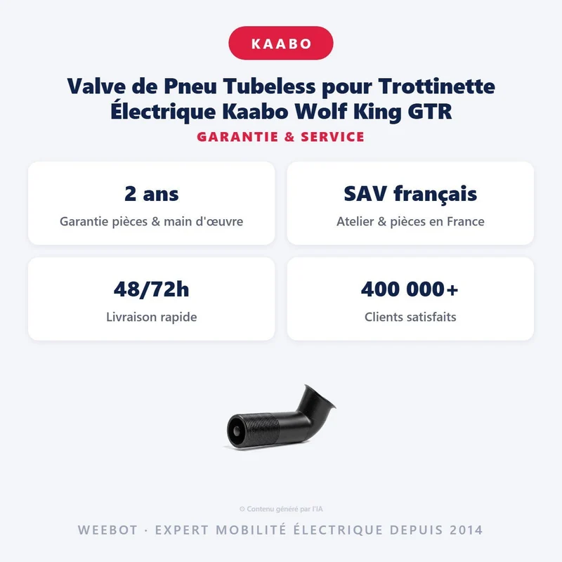 Valve de Pneu Tubeless pour Trottinette Électrique Kaabo Wolf King GTR
