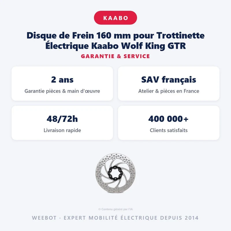 Disque de Frein 160 mm pour Trottinette Électrique Kaabo Wolf King GTR