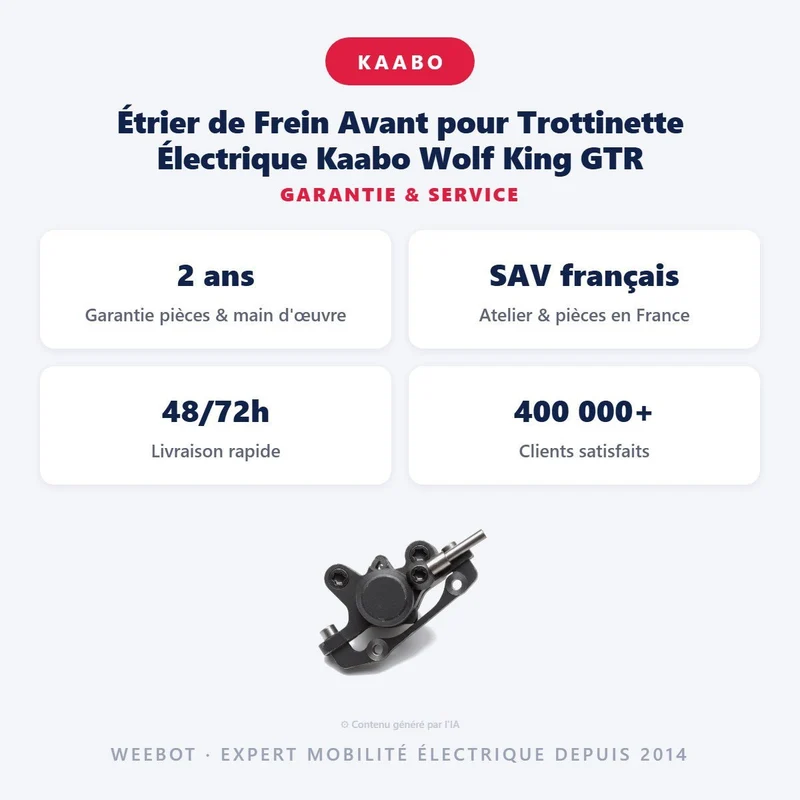 Étrier de Frein Avant pour Trottinette Électrique Kaabo Wolf King GTR