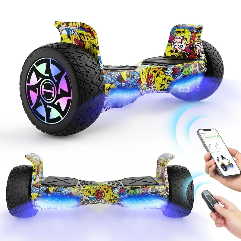 8.5" H8Max Off Road Hoverboard with Bluetooth Music and LED Lights - Self Balancing System