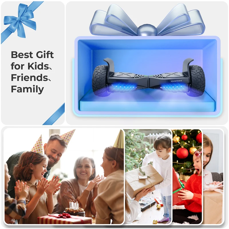 8.5" H8Max Off Road Hoverboard with Bluetooth Music and LED Lights - Self Balancing System