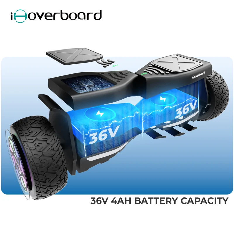 8.5" H8Max Off Road Hoverboard with Bluetooth Music and LED Lights - Self Balancing System