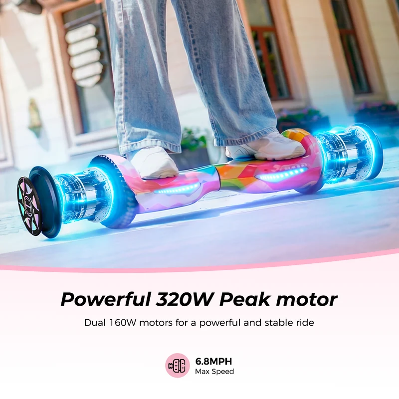 H1 Self Balancing Hoverboard with Bluetooth Music and LED Lights