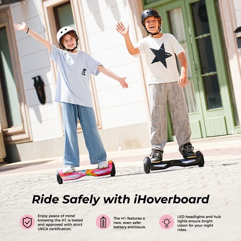 H1 Self Balancing Hoverboard with Bluetooth Music and LED Lights