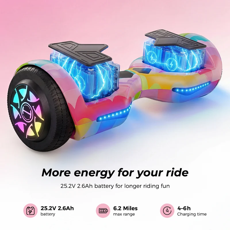 H1 Self Balancing Hoverboard with Bluetooth Music and LED Lights