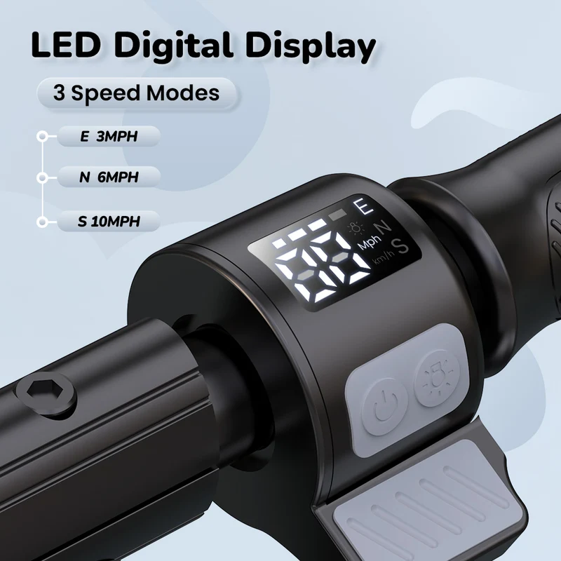iScooter iK3Pro Electric Scooter for Kids with Colorful Lights & Height Adjustable