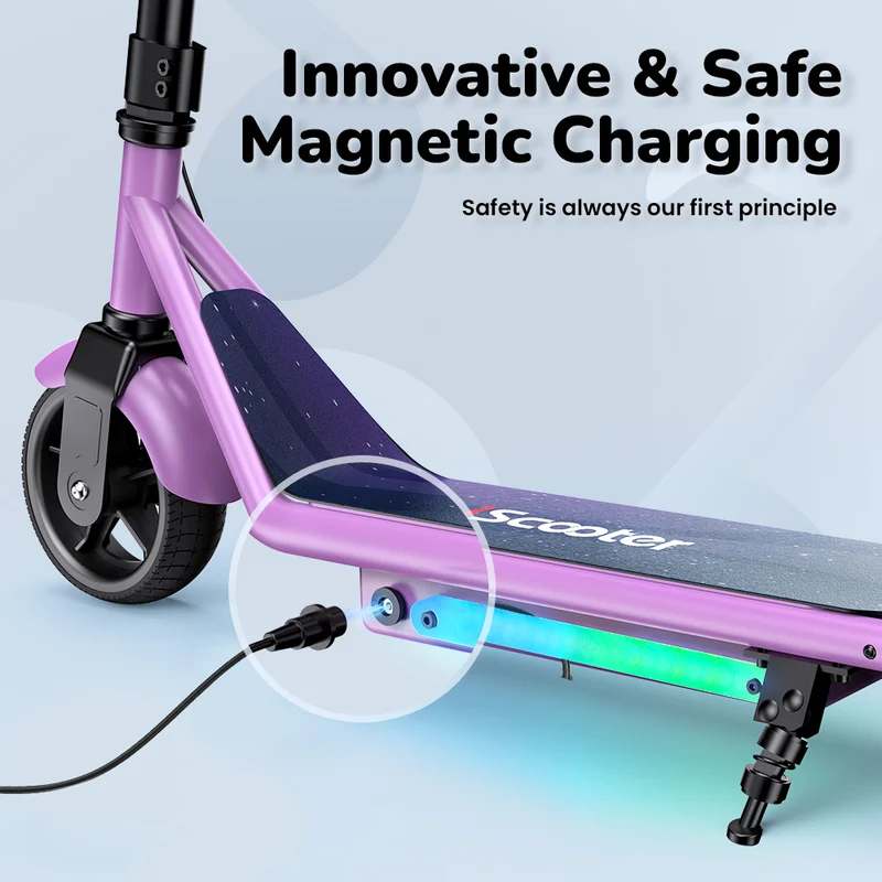 iScooter iK3Pro Electric Scooter for Kids with Colorful Lights & Height Adjustable