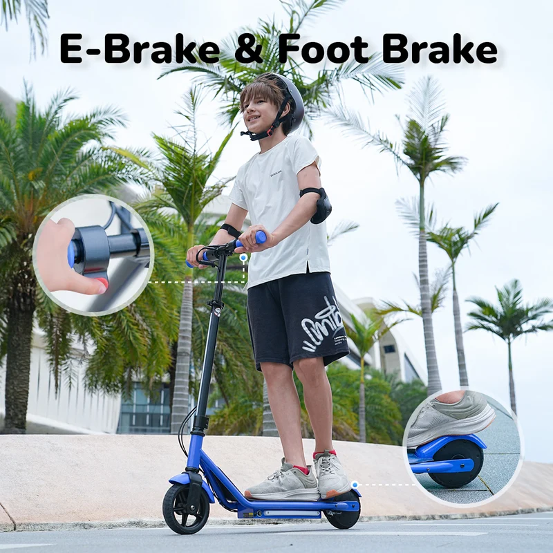 iScooter iK3Pro Electric Scooter for Kids with Colorful Lights & Height Adjustable