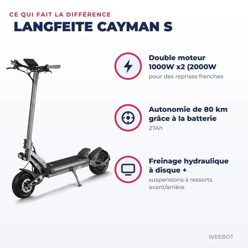 Trottinette Électrique Langfeite Cayman S