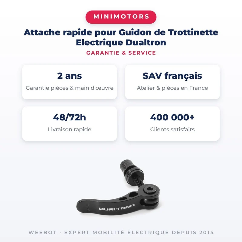 Attache rapide pour Guidon de Trottinette Electrique Dualtron