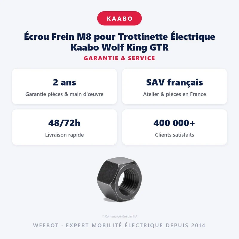 Écrou Frein M8 pour Trottinette Électrique Kaabo Wolf King GTR