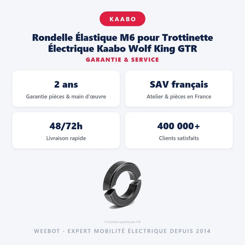 Rondelle Élastique M6 pour Trottinette Électrique Kaabo Wolf King GTR