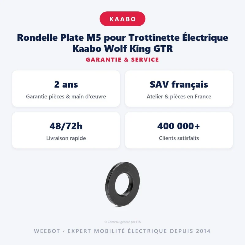 Rondelle Plate M5 pour Trottinette Électrique Kaabo Wolf King GTR