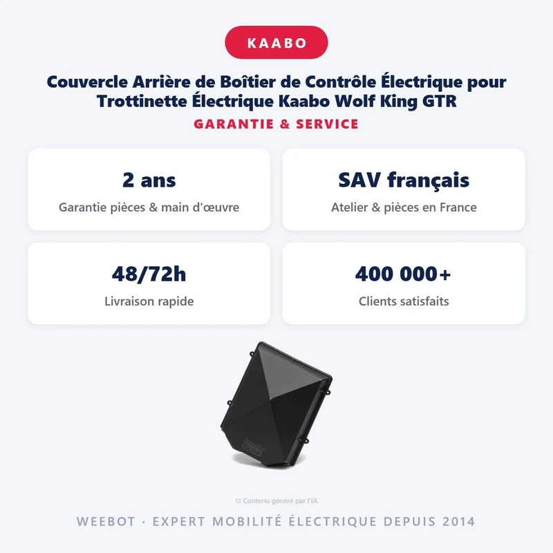 Couvercle Arrière de Boîtier de Contrôle Électrique pour Trottinette Électrique Kaabo Wolf King GTR