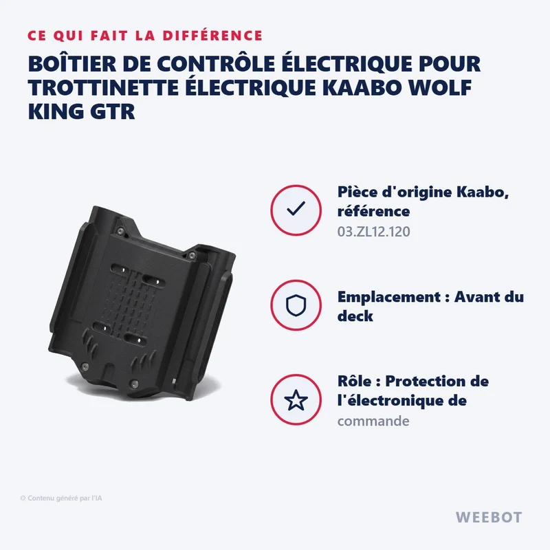 Boîtier de Contrôle Électrique pour Trottinette Électrique Kaabo Wolf King GTR