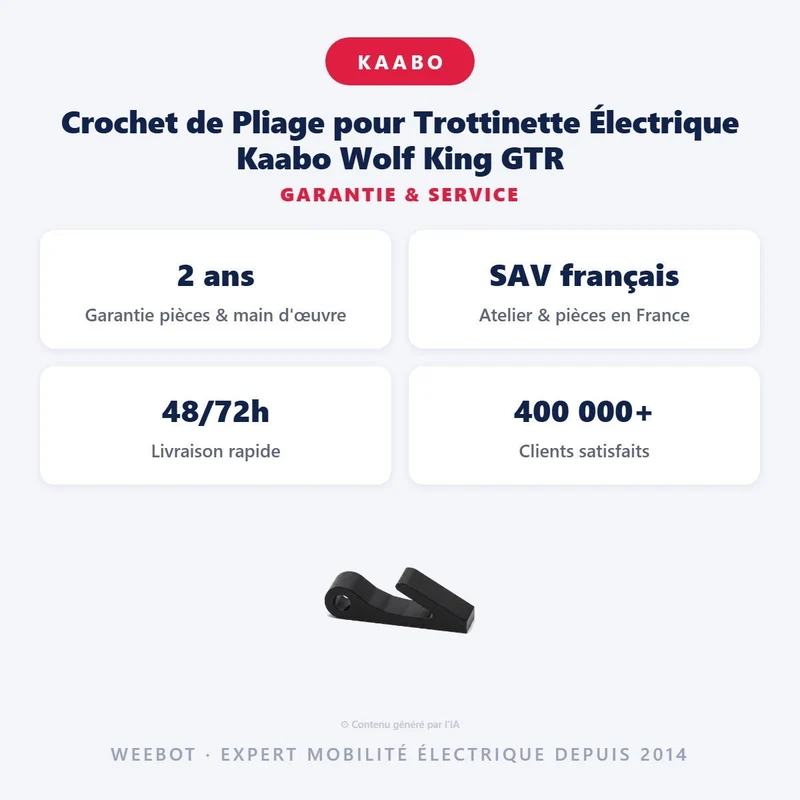 Crochet de Pliage pour Trottinette Électrique Kaabo Wolf King GTR