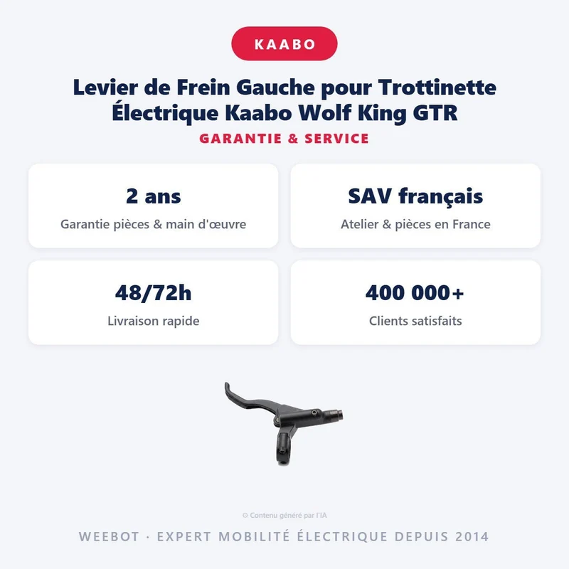 Levier de Frein Gauche pour Trottinette Électrique Kaabo Wolf King GTR