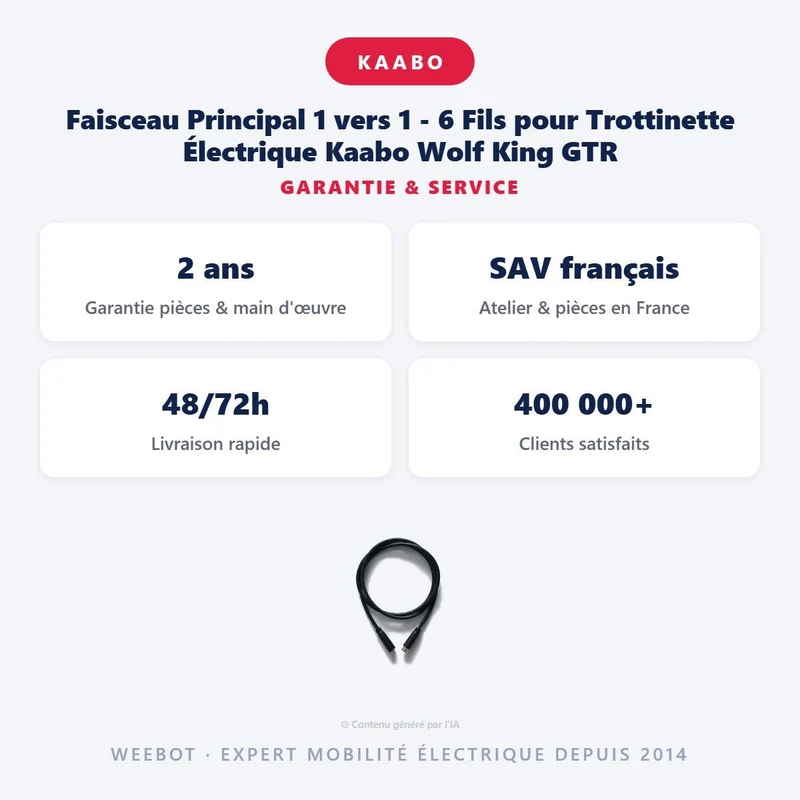 Faisceau Principal 1 vers 1 - 6 Fils pour Trottinette Électrique Kaabo Wolf King GTR
