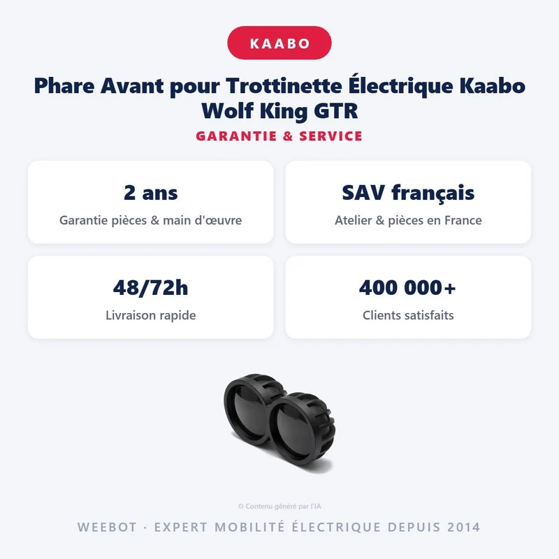 Phare Avant pour Trottinette Électrique Kaabo Wolf King GTR