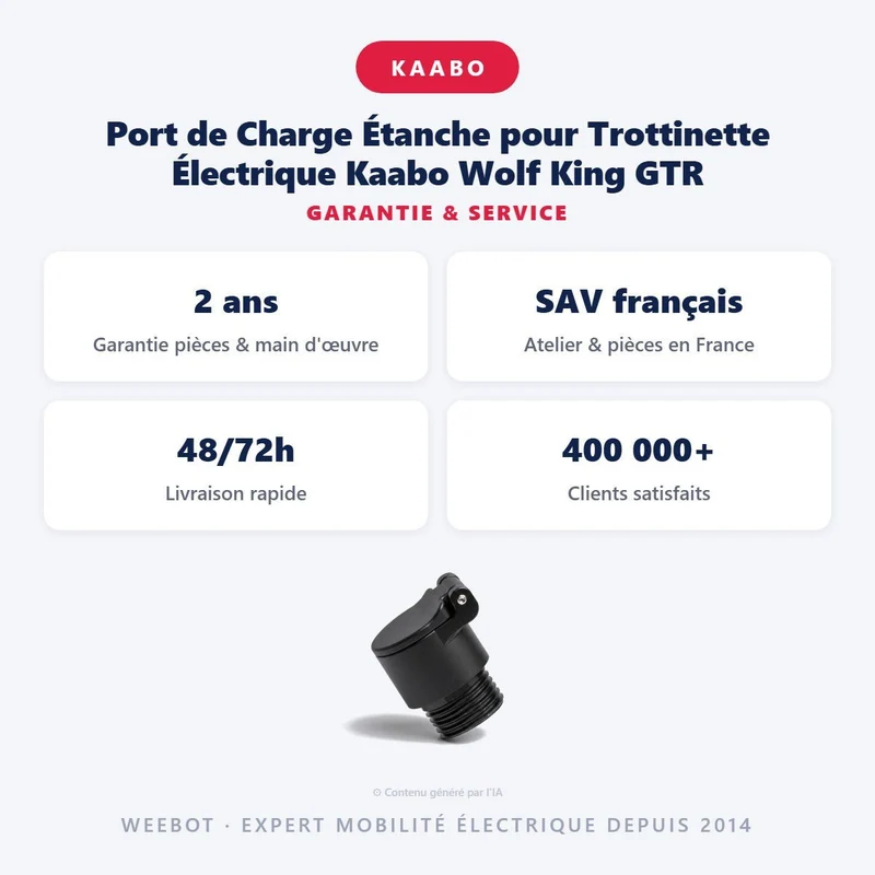 Port de Charge Étanche pour Trottinette Électrique Kaabo Wolf King GTR