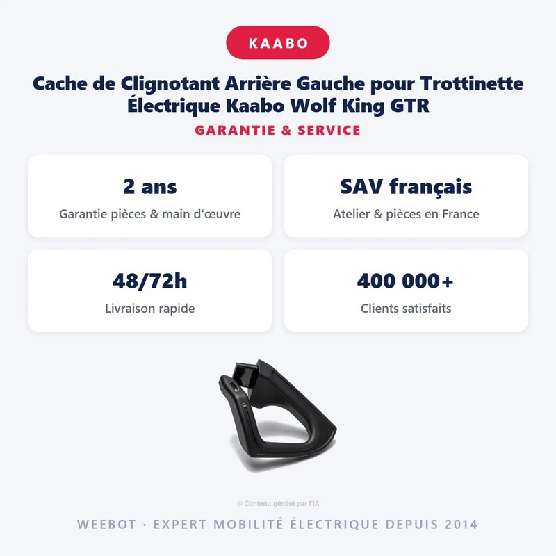 Cache de Clignotant Arrière Gauche pour Trottinette Électrique Kaabo Wolf King GTR
