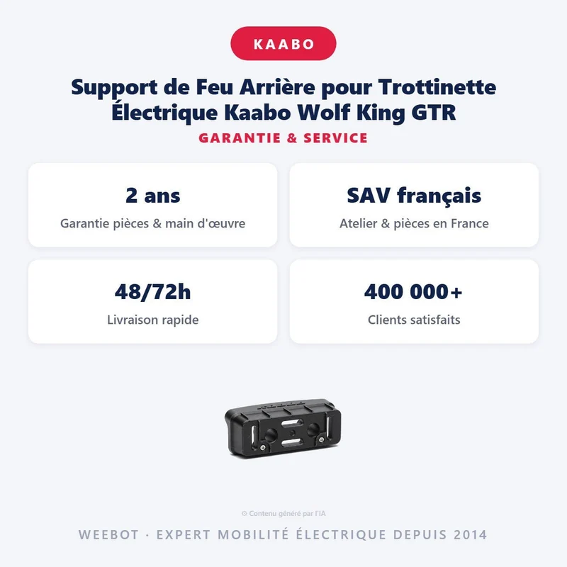 Support de Feu Arrière pour Trottinette Électrique Kaabo Wolf King GTR