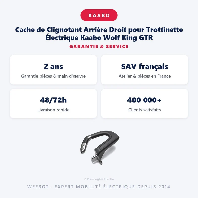 Cache de Clignotant Arrière Droit pour Trottinette Électrique Kaabo Wolf King GTR