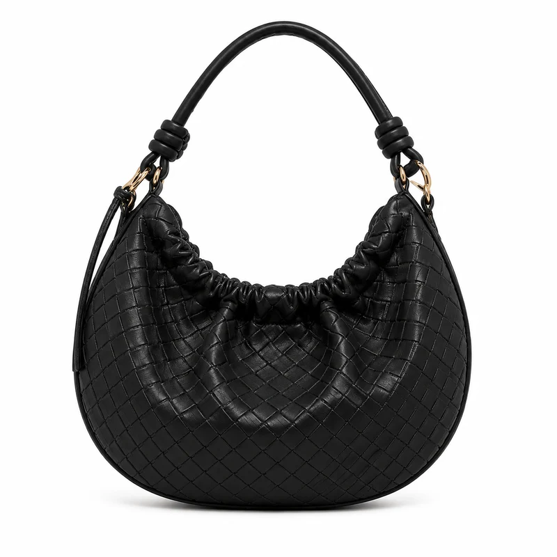 Sac Épaule Femme Tressé Chic – Format Demi-Lune Tendance