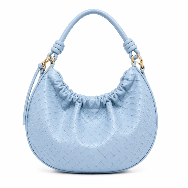 Sac Épaule Femme Tressé Chic – Format Demi-Lune Tendance