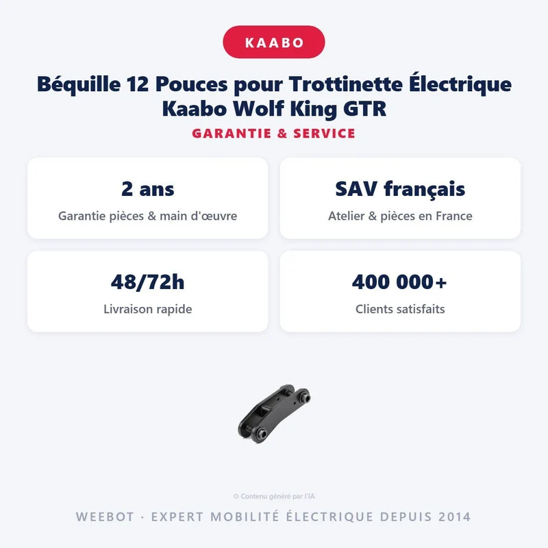 Béquille 12 Pouces pour Trottinette Électrique Kaabo Wolf King GTR