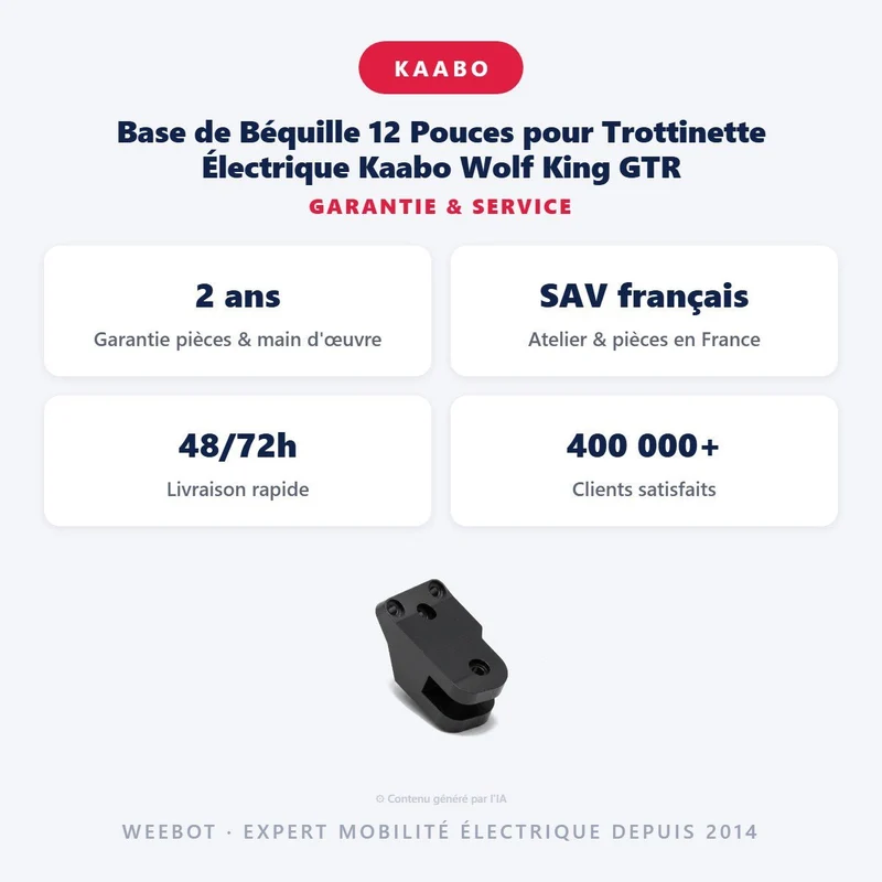 Base de Béquille 12 Pouces pour Trottinette Électrique Kaabo Wolf King GTR