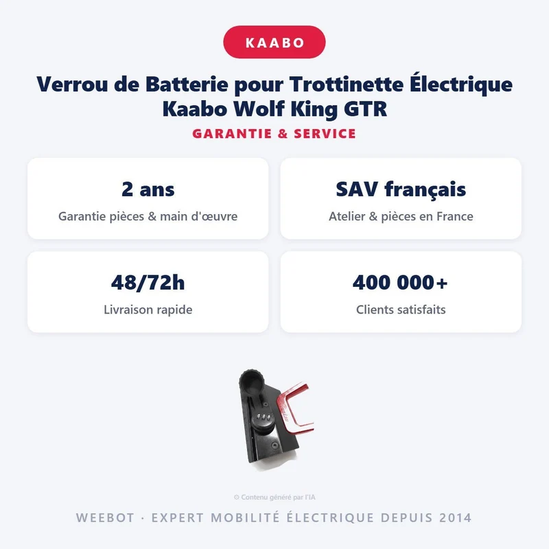 Verrou de Batterie pour Trottinette Électrique Kaabo Wolf King GTR
