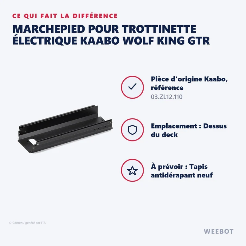 Marchepied pour Trottinette Électrique Kaabo Wolf King GTR