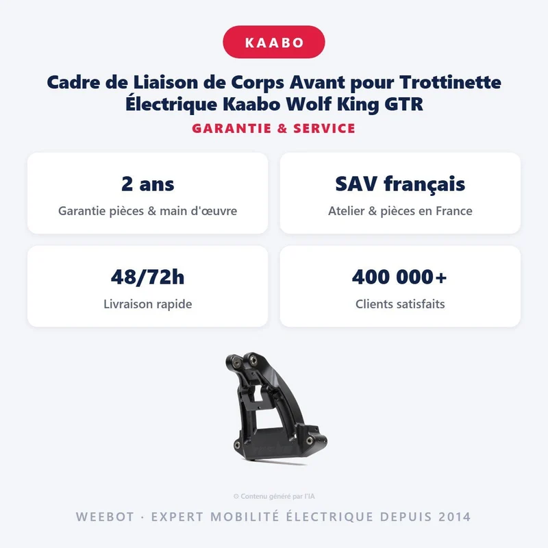 Cadre de Liaison de Corps Avant pour Trottinette Électrique Kaabo Wolf King GTR