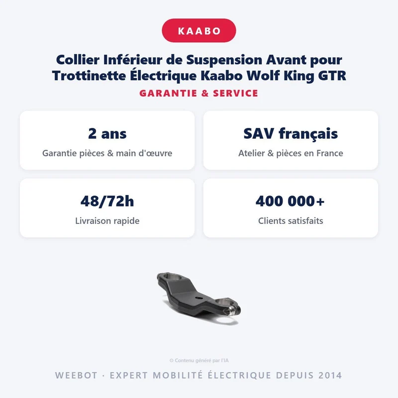 Collier Inférieur de Suspension Avant pour Trottinette Électrique Kaabo Wolf King GTR