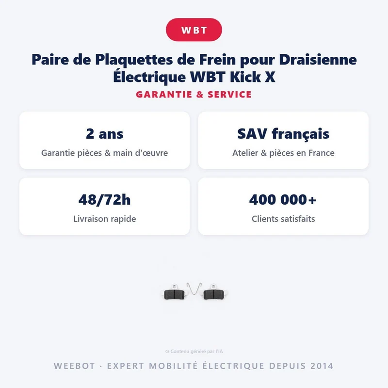 Paire de Plaquettes de Frein pour Draisienne Électrique WBT Kick X