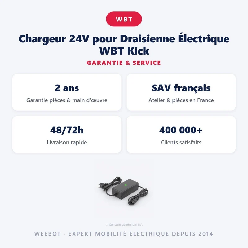 Chargeur 24V pour Draisienne Électrique WBT Kick