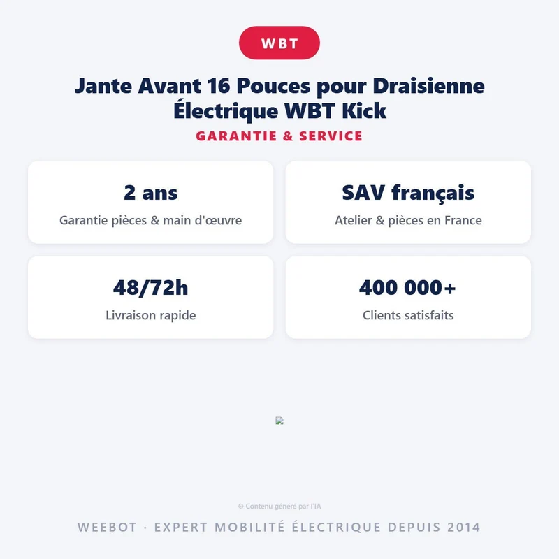 Jante Avant 16 Pouces pour Draisienne Électrique WBT Kick