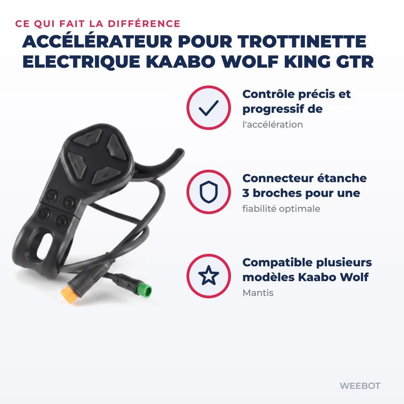 Accélérateur pour Trottinette Electrique Kaabo Wolf King GTR