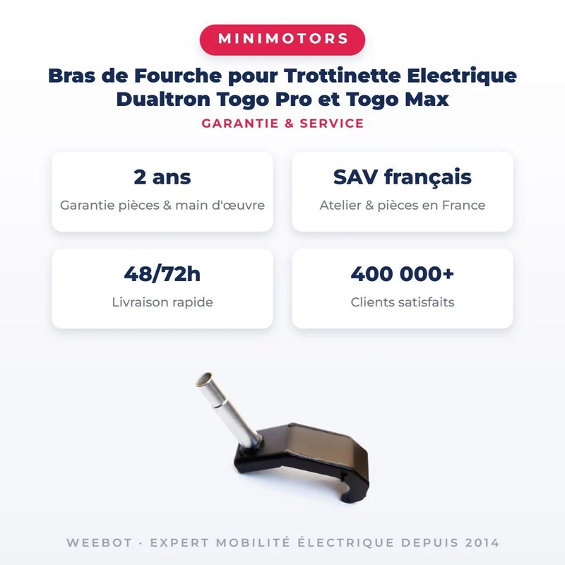 Bras de Fourche pour Trottinette Electrique Dualtron Togo Pro et Togo Max