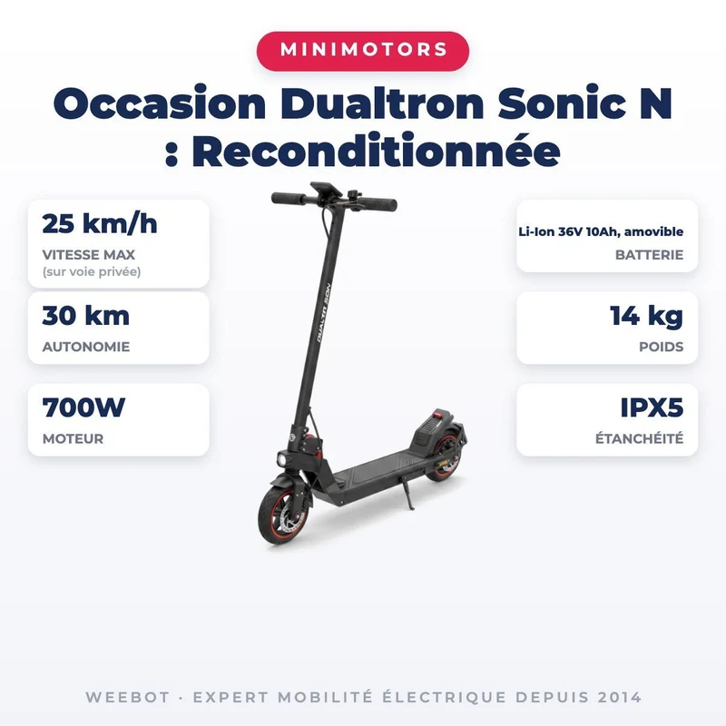 Trottinette Électrique Occasion Dualtron Sonic N : Reconditionnée