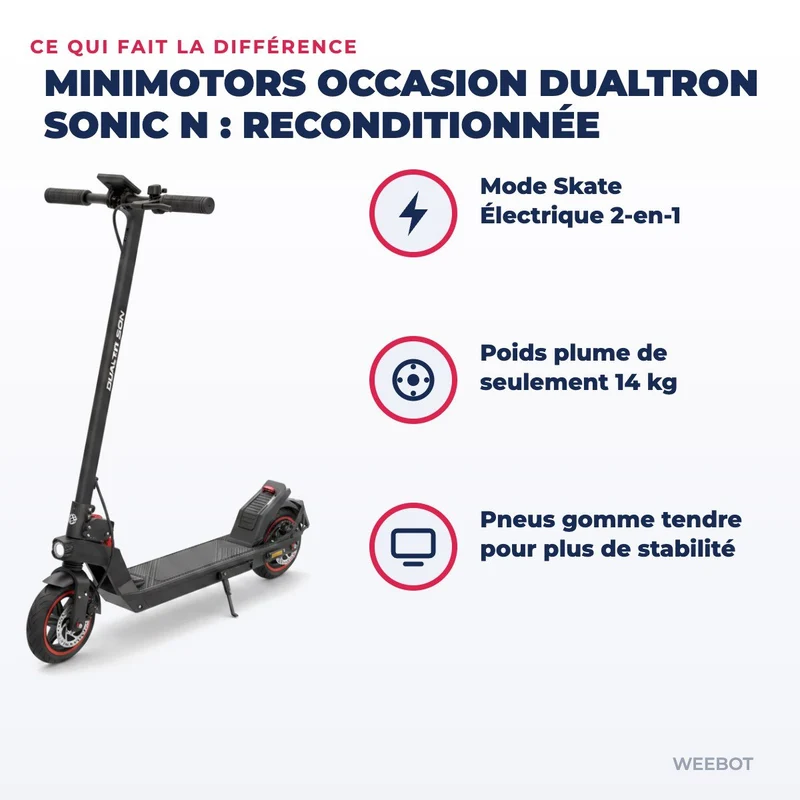 Trottinette Électrique Occasion Dualtron Sonic N : Reconditionnée
